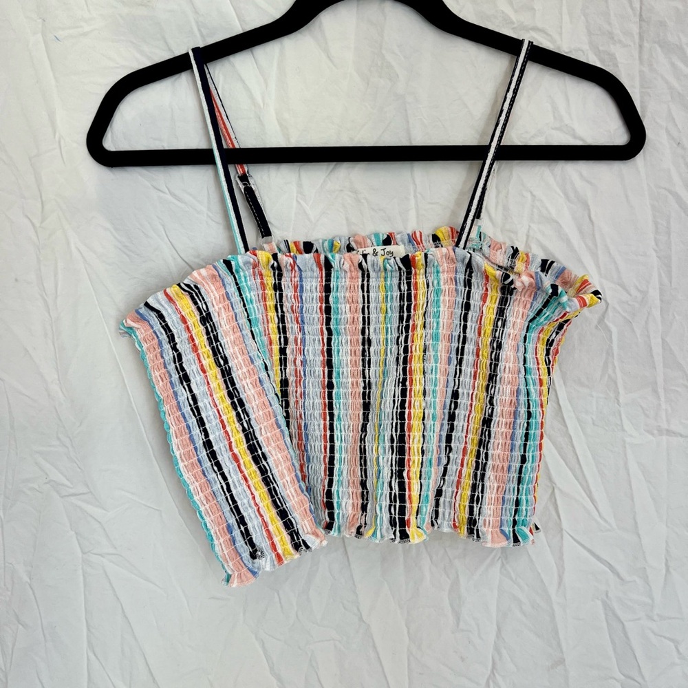 Women’s Jolie and Joy striped crop top size XL